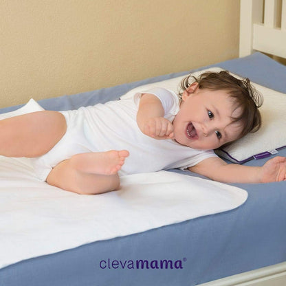 Clevamama Lençol protetor de cama à prova d'água Tensal - Tapete de dormir para treinamento de banheiro em Tensal reutilizável e lavável para incontinência e acidentes - Wahite, 70x90cm (3331)