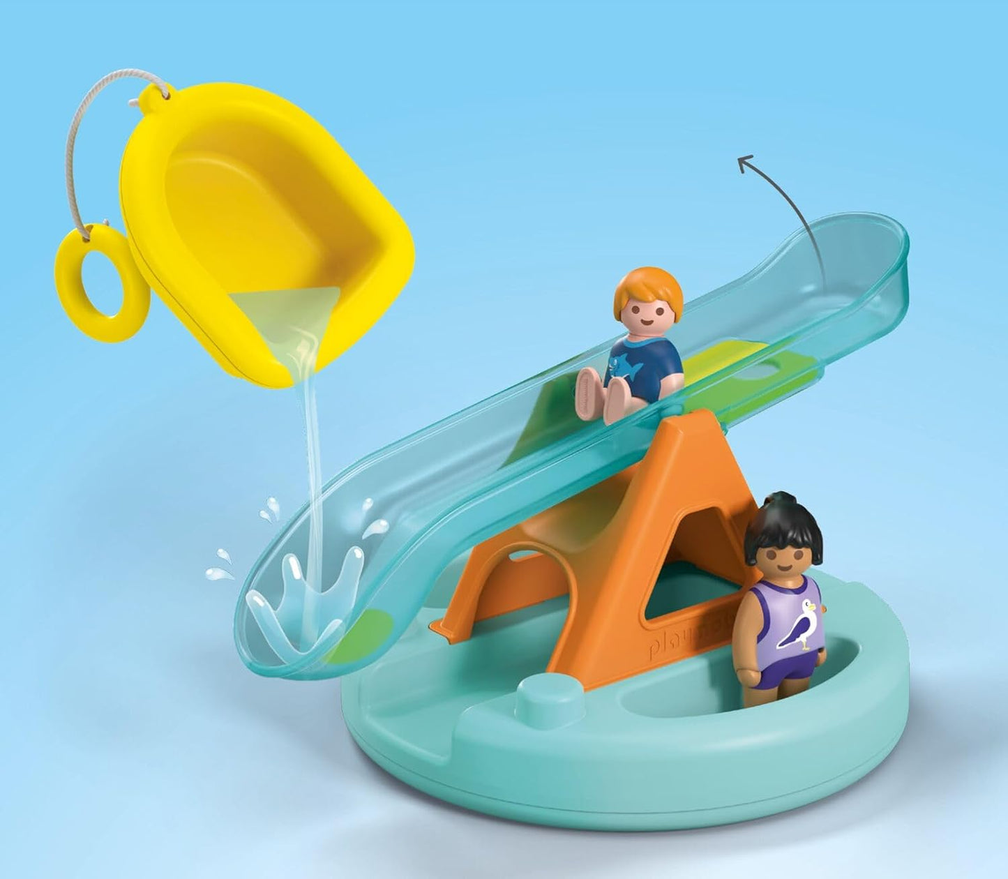 Playmobil 71687 JUNIOR AQUA: gangorra aquática com barco, incluindo doca e refúgio para animais, brinquedo sustentável feito de plástico à base de plantas, brinquedo para presente,