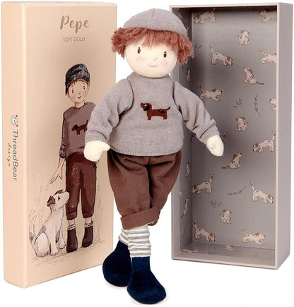 ThreadBear Design Boneca de pano Pippa - brinquedo macio para crianças