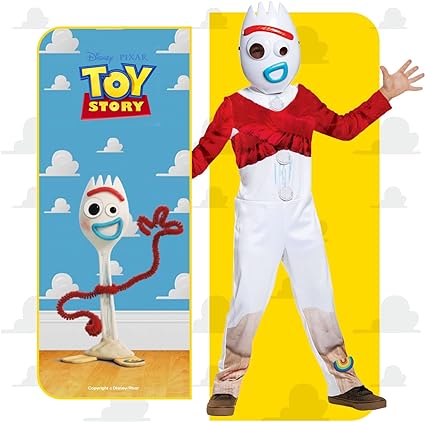 DISGUISE Fantasia oficial de Forky da Disney Deluxe para crianças, fantasia infantil de Toy Story