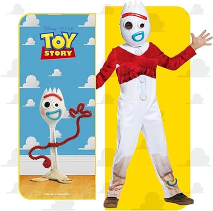 DISGUISE Fantasia oficial de Forky da Disney Deluxe para crianças, fantasia infantil de Toy Story