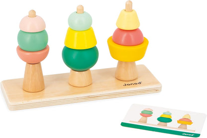 Janod - Caixa de jogos para bebês - 36 meses +, brinquedos infantis de aprendizagem precoce - quebra-cabeças e atividades práticas - brinquedos de atividade psicomotora e desenvolvimento - brinquedo para crianças a partir de 3 anos, J04066