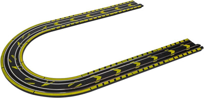 Scalextric Pacote de extensão de trilha Micro Scalextric - Retas e curvas - Amplie seu layout em 148 cm, inclui 6 retas de 150 mm e 4 curvas de 45 graus, acessórios Micro Scalextric