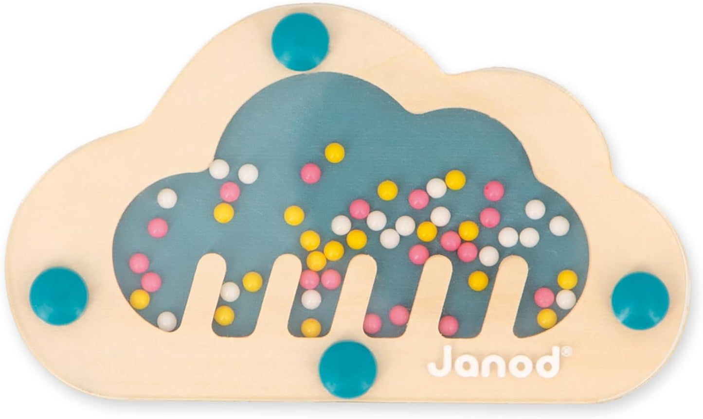 Janod - Caja de juegos para bebé de 1 año - Juguetes y rompecabezas de aprendizaje temprano para perfeccionar las habilidades motoras - Juego sensorial para bebés - Descubrimientos para recién nacidos