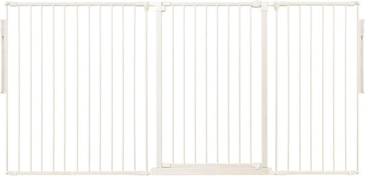 BabyDan Riel de puerta flexible extra alto para niños y mascotas (223-295 cm, blanco)