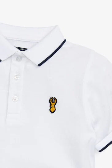 Camisa Polo De Manga Curta - White (3-16 anos)