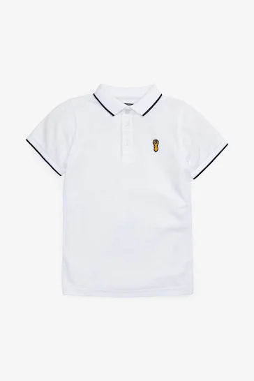 Camisa Polo De Manga Curta - White (3-16 anos)