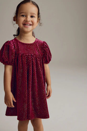 |Girl| Vestido de festa em veludo - Borgonha (3 meses a 10 anos)