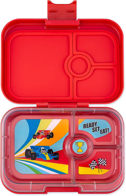 Yumbox Recipiente de lancheira Bento à prova de vazamentos Panino para crianças e adultos (Roar Red (bandeja para carros de corrida))