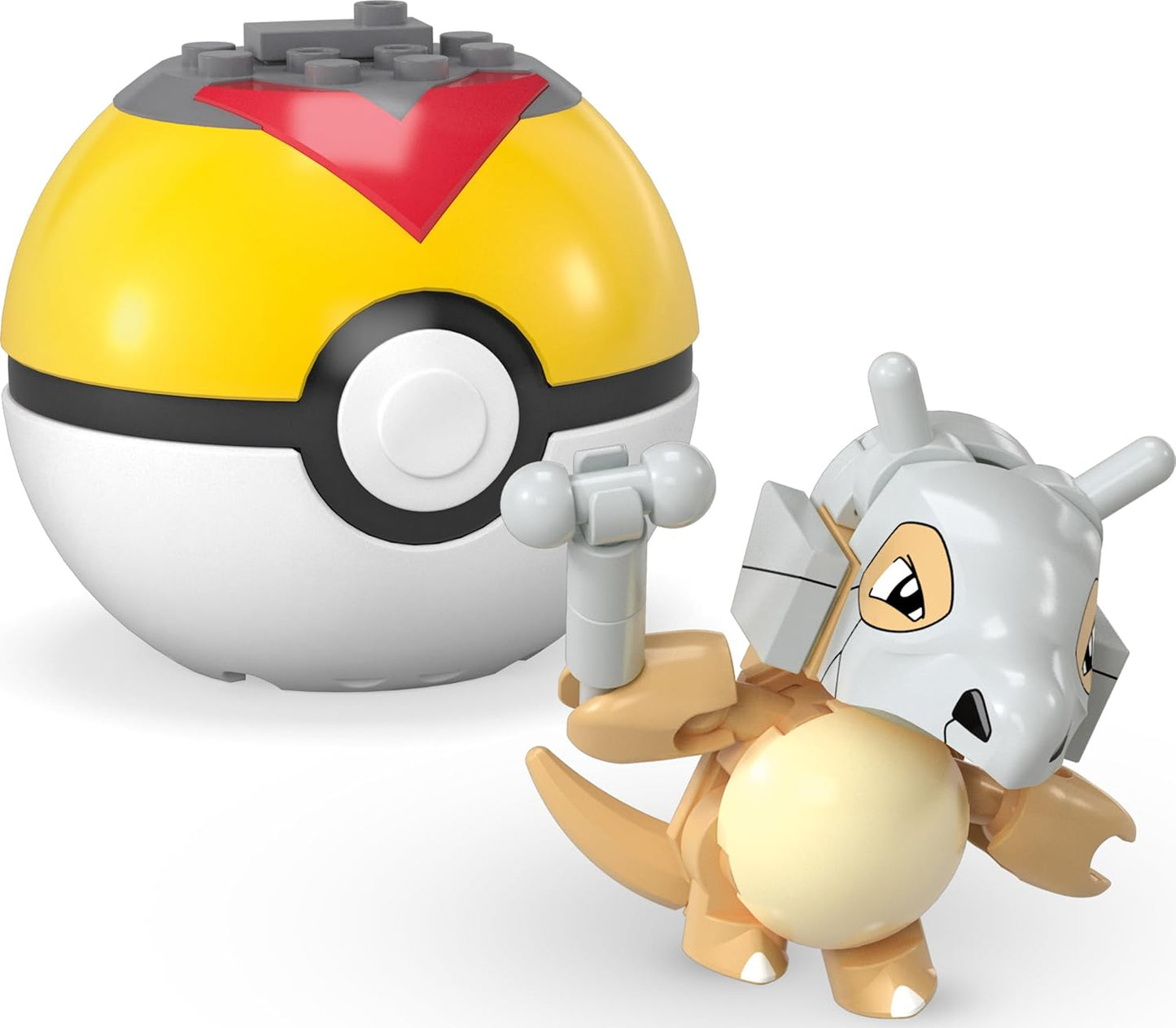 MEGA Conjunto de brinquedos de construção Pokémon Squirtle e Cubone com 45 peças, 2 personagens articulados e Pokébola, 2 polegadas de altura, para crianças, HXP15