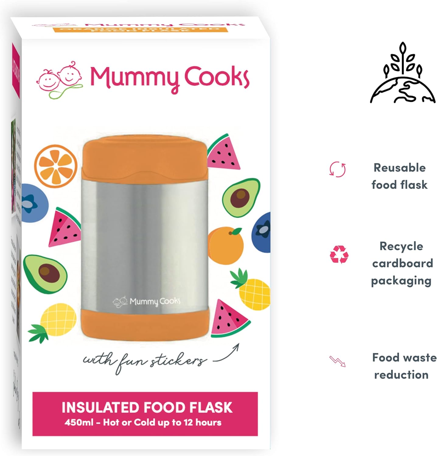 Mummy Cooks Frasco Isolado para Alimentos 450ml - (450ml Azul)