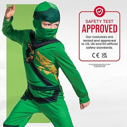 DISGUISE  Oficial lego ninjago traje crianças meninos lloyd traje ninja verde carnaval traje crianças m