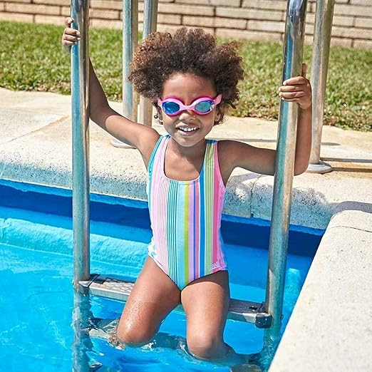 Zoggs Óculos de natação Little Twist Kids, óculos de natação com proteção UV, óculos infantis com alça ajustável, lentes de óculos de natação coloridas sem neblina, óculos Zoggs para crianças de 0 a 6 anos