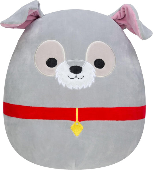 Squishmallows SQK0311 Disney Añade vagabundo a tu escuadrón de 14 pulgadas, animal de peluche grande ultra suave, peluche oficial Kellytoy, gris