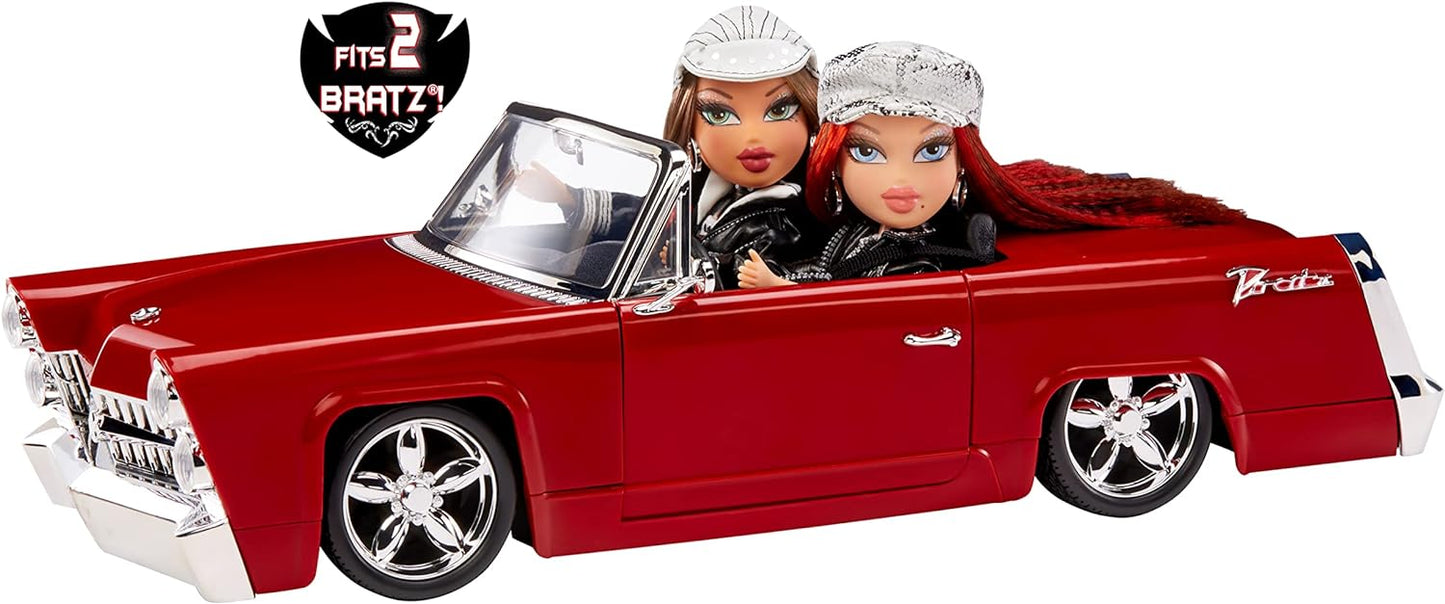 Bratz 577829EUC Rock Angelz 20 Yearz Special Edition Cruiser-conversível com portas funcionais, porta-malas, luzes, cintos de segurança e volante - cabe em 2 bonecas da moda - colecionáveis - para crianças de 7 anos ou mais