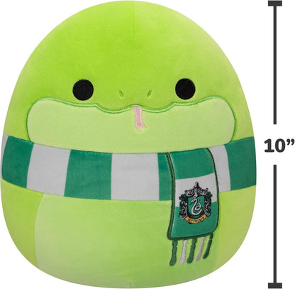 Squishmallows Original Peluche de serpiente Slytherine de Harry Potter de 10 pulgadas, peluche mediano ultra suave, verde