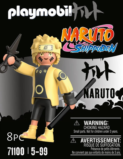 Playmobil 71100 Naruto: Conjunto de figuras Naruto Rikudou Sennin Mode, figura de coleccionista de anime Naruto Shippuden, juego adecuado para niños y fanáticos a partir de 5 años