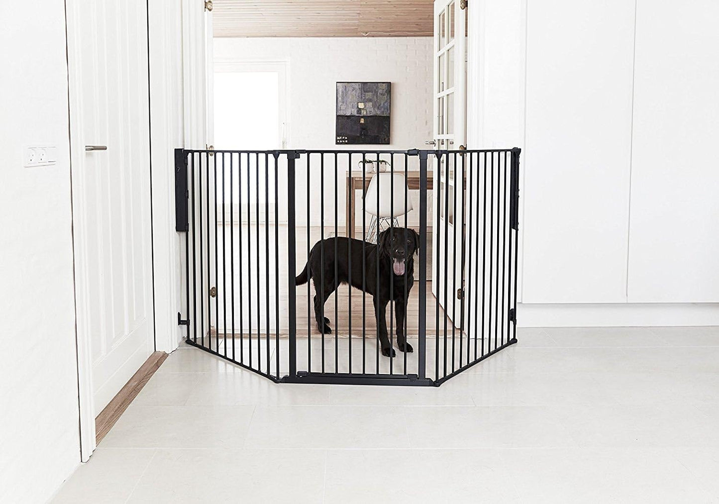 BabyDan Portão flexível extra alto para animais de estimação com design escandinavo para animais de estimação