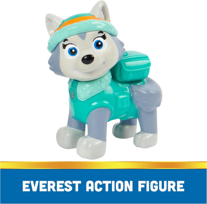 Paw Patrol, limpa-neve do Everest, carro de brinquedo com boneco de ação colecionável, brinquedos infantis sustentáveis para meninos e meninas de 3 anos ou mais