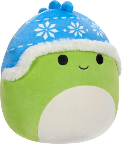 Squishmallows Danny the Dino original de 7,5 polegadas com chapéu azul de pelúcia ultramacia de tamanho pequeno