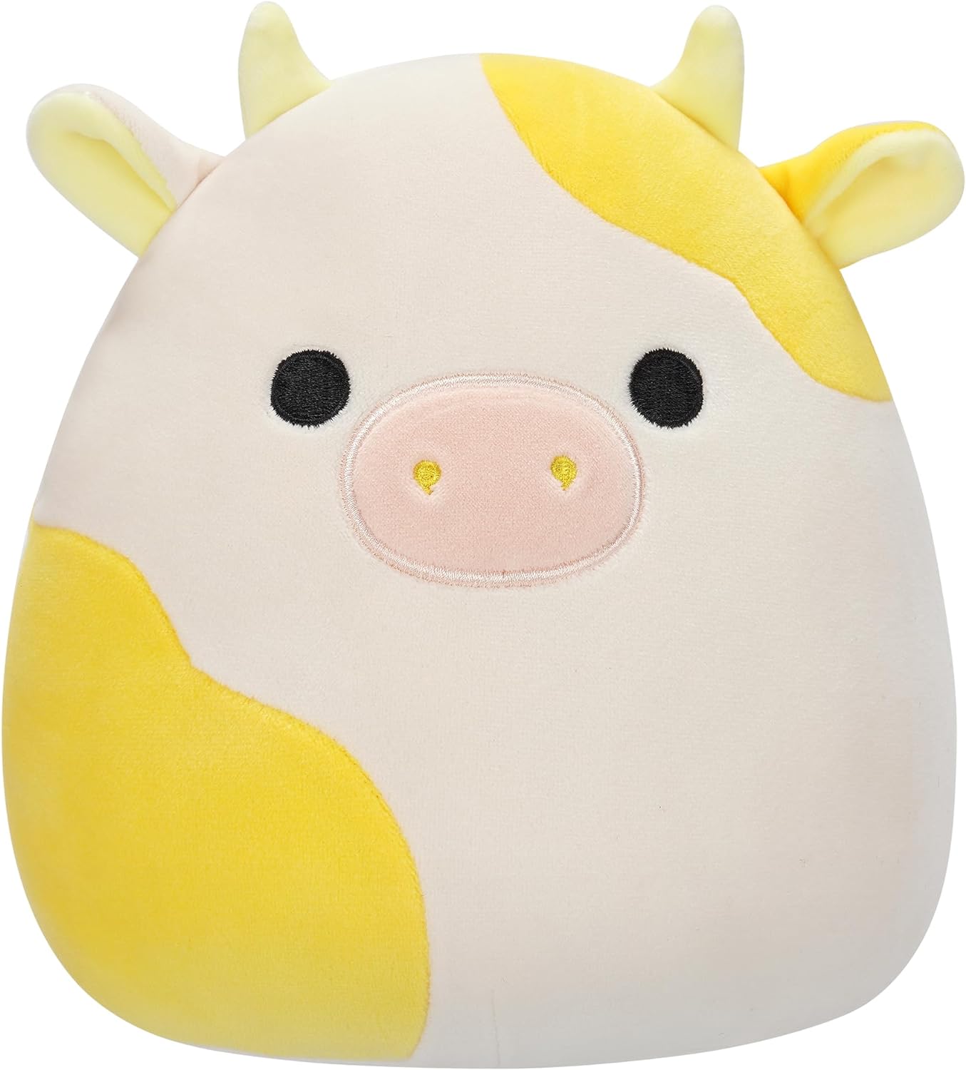 Squishmallows SQCR05402 7,5 polegadas-Bodie A vaca amarela e branca, multicolor