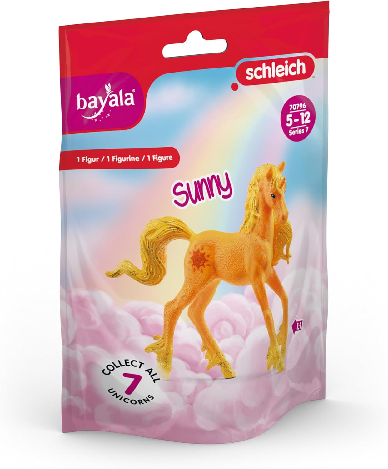 Schleich 70796 Unicórnio colecionável Sunny, a partir de 5 anos BAYALA - Estatueta, 10 x 8 x 2 cm