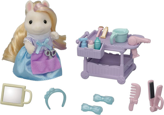 Sylvanian Families Conjunto de cabeleireiro de pônei - conjunto de casa de bonecas 5644