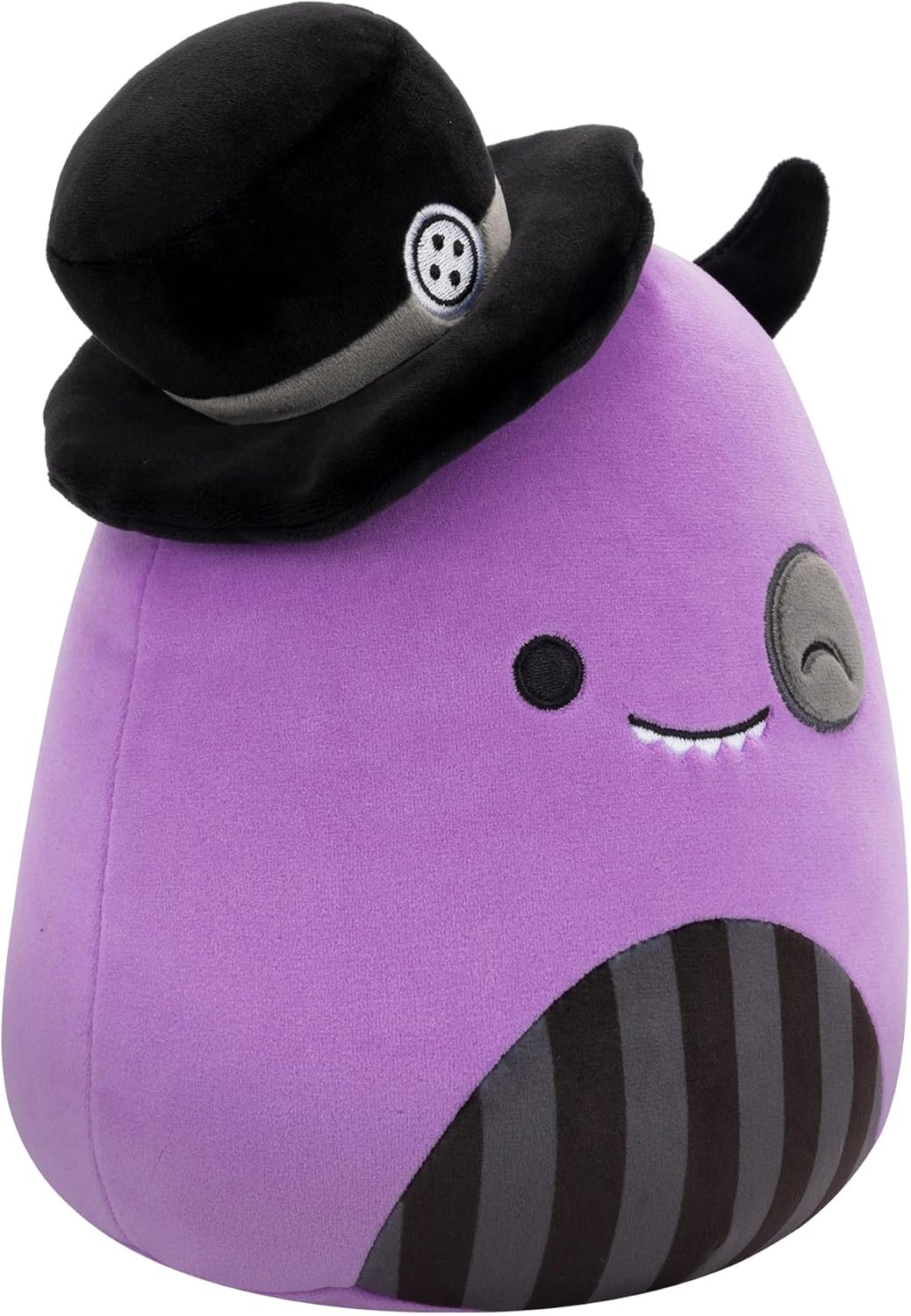 Squishmallows Original 7,5 polegadas Halloween Earworm o monstro roxo piscante