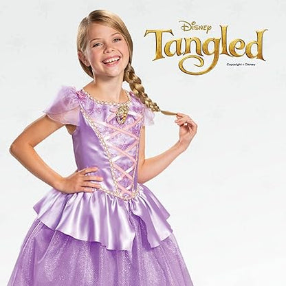 DISGUISE  Fantasia oficial de Rapunzel de luxo da Disney para meninas, fantasia de Rapunzel para crianças, vestido extravagante, roupa emaranhada para meninas, fantasias de princesa para meninas, fantasias do Dia Mundial do Livro para meninas S