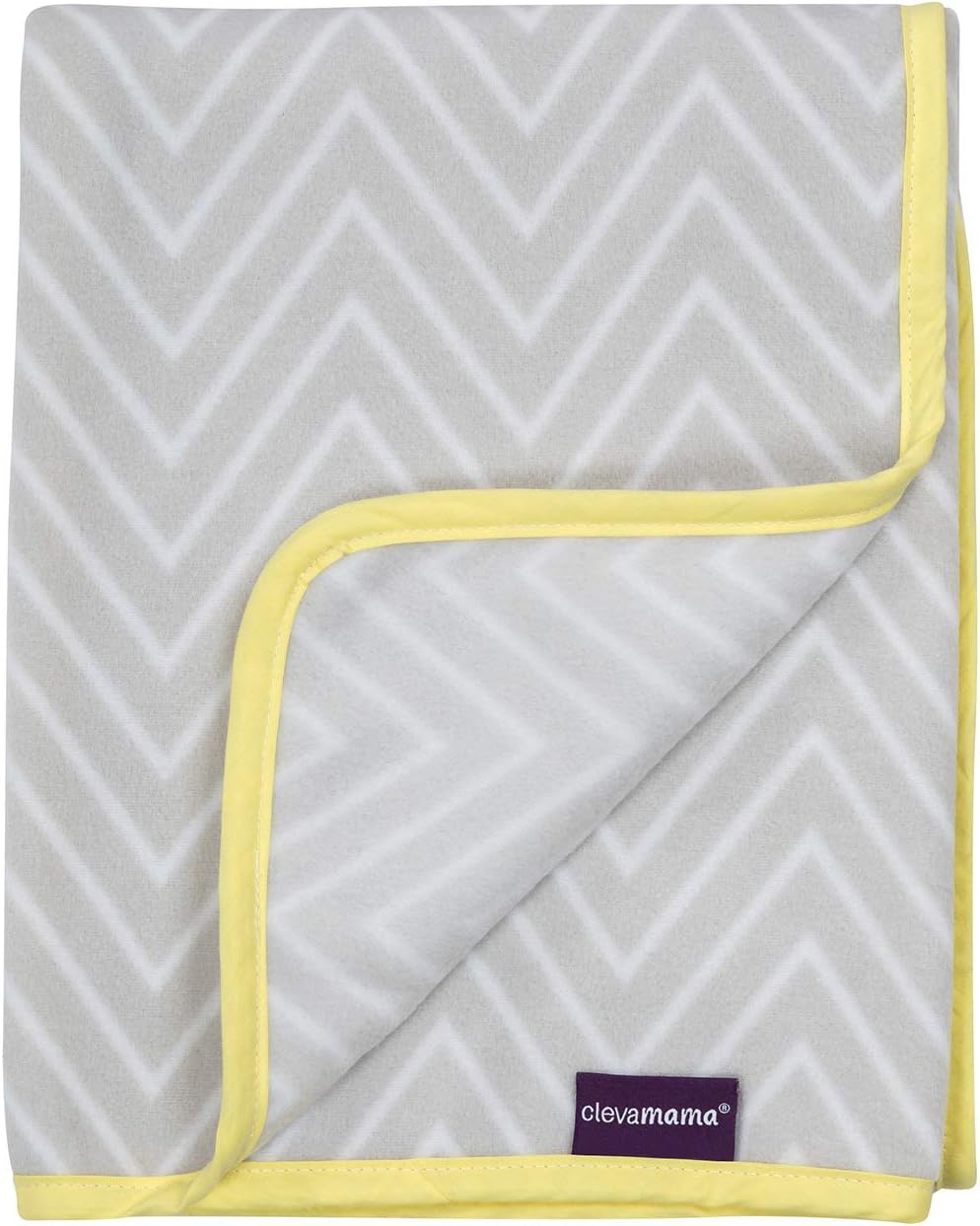 Clevamama Cobertor de lã Carib Basket - Cobertor de lã para bebê - 70x90 - Chevron cinza e branco, 3458