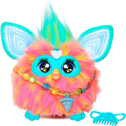 Hasbro Furby Coral Brinquedo Interativo Ativado por Voz para Crianças de 6 Anos 15 Acessórios - Versão Espanhola