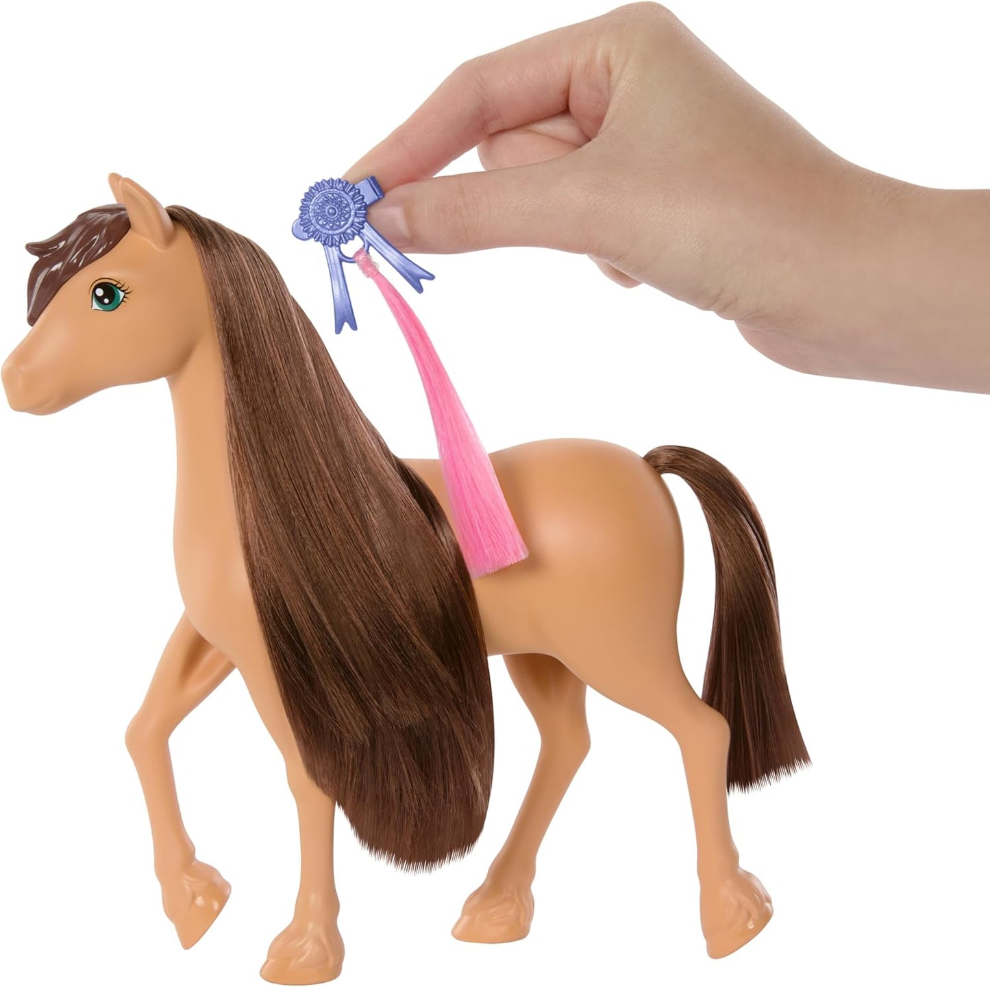 Barbie Cavalo e acessórios, brinquedos de Barbie Mysteries: The Great Horse Chase, crina extra longa para escovar e pentear (os estilos podem variar), HXJ37