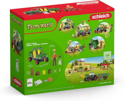 Schleich 42659 FARM WORLD Conjunto de brinquedos para trabalhar na floresta para maiores de 3 anos