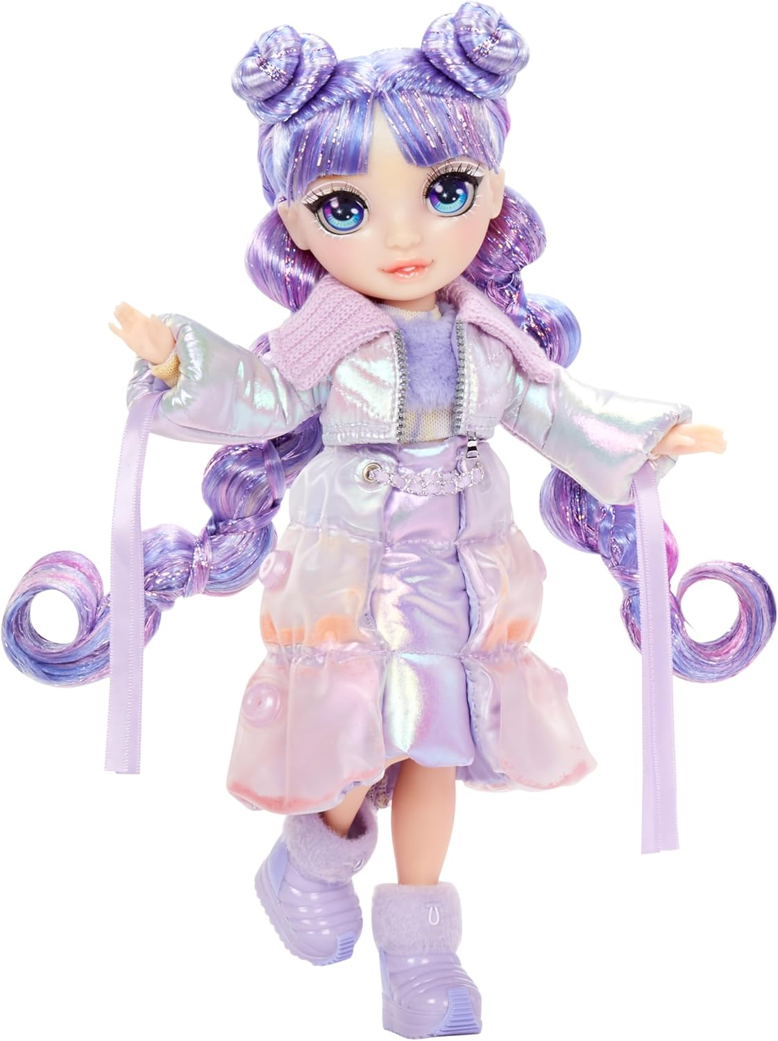 Rainbow High Winter Wonderland - Violeta (Roxo) - Boneca fashion de 28 cm, com neve mágica escondida que incha com água, vem com um kit de boneco de neve, adequado para crianças de 4 a 12 anos e colecionadores