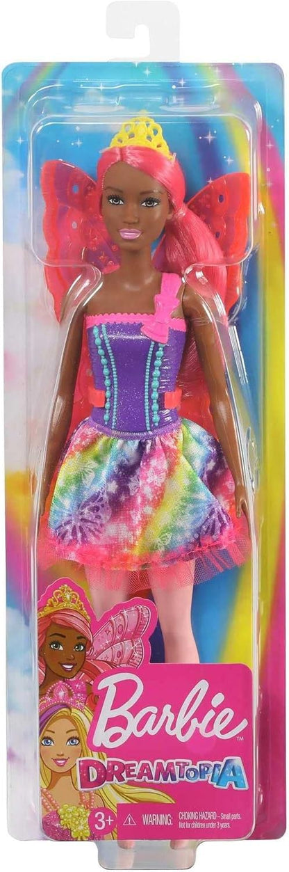 Boneca Fada Barbie GJK01 Dreamtopia, Preta