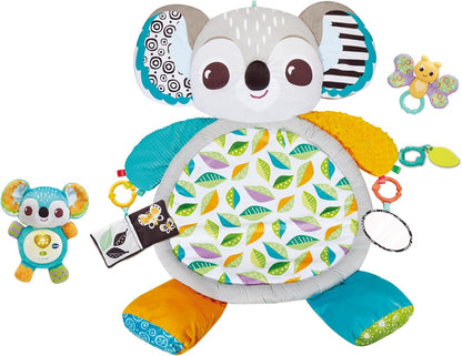 VTech Tapete de brincar Baby Koala Cuddles, tapete de brincar macio para brincadeiras sensoriais, 5 acessórios incluindo mordedor e chocalho, efeitos sonoros e frases divertidas, brinquedo para bebês de 0, 3, 6, 12 meses ou mais, versão em inglês