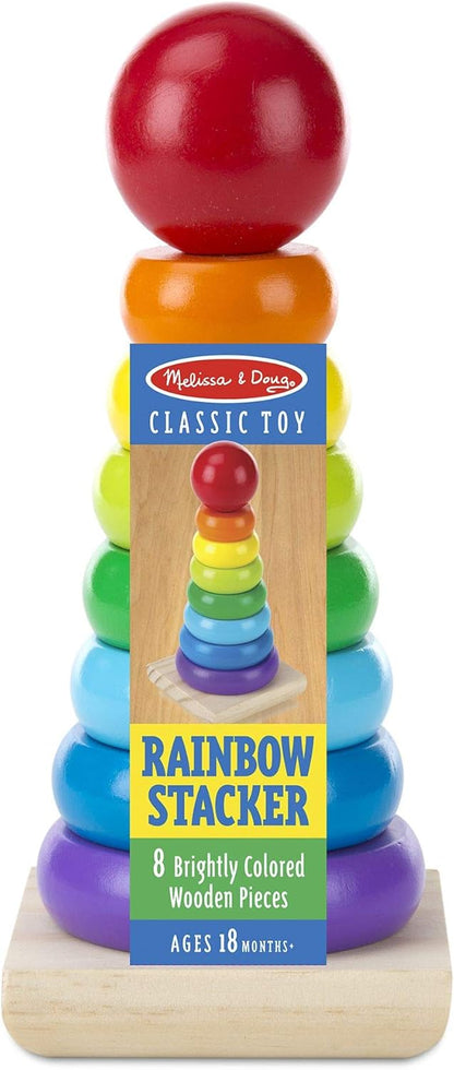 Melissa & Doug Rainbow Stacker | Brinquedo de Desenvolvimento | Habilidades Motoras | Resolução de problemas | 18 meses | Presente para menino ou menina