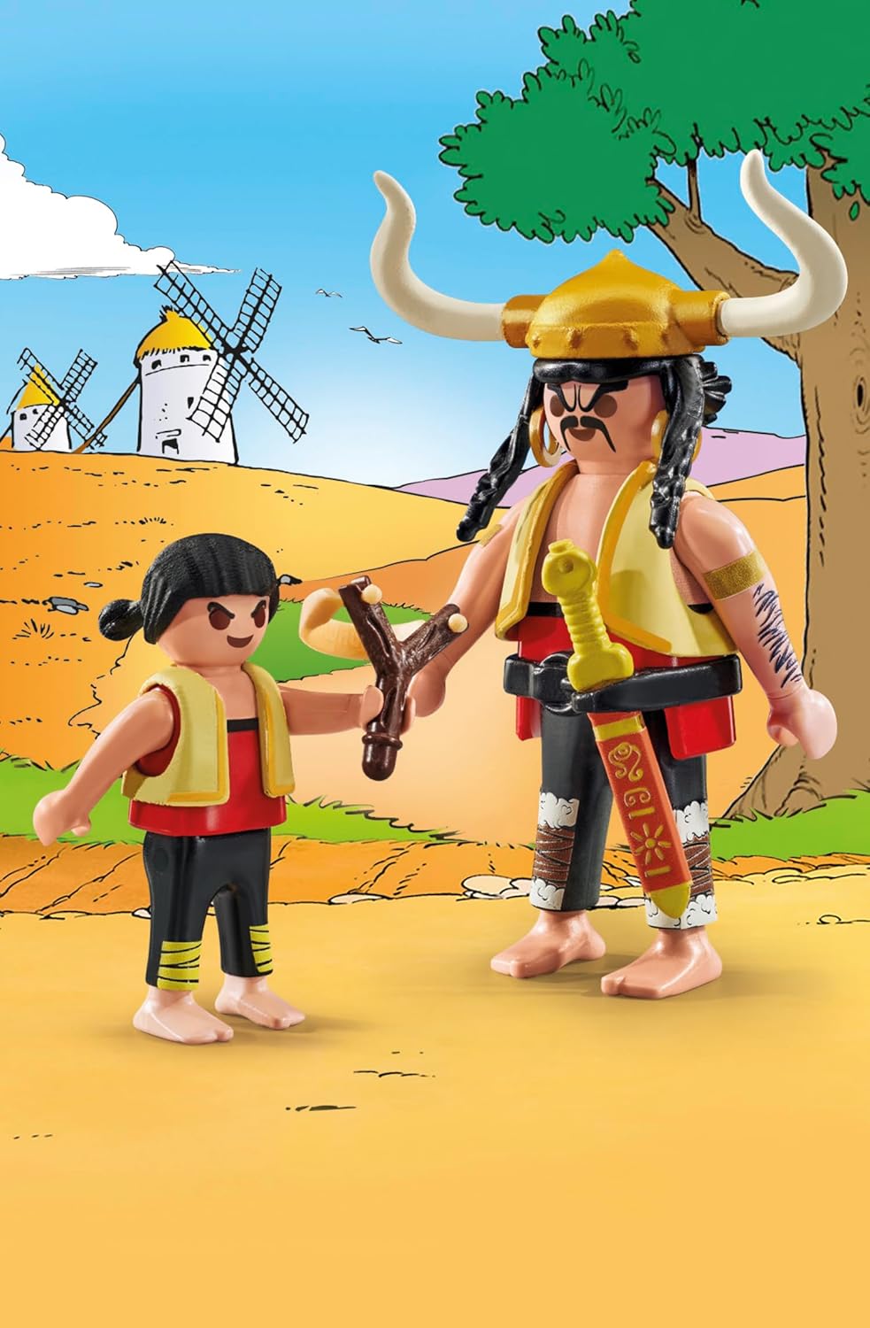 Playmobil 71545 Asterix: Huevos y Bacon e Pepe, dupla corajosa do universo Asterix, incluindo espada e estilingue, conjuntos de jogos imaginativos adequados para crianças a partir de 5 anos