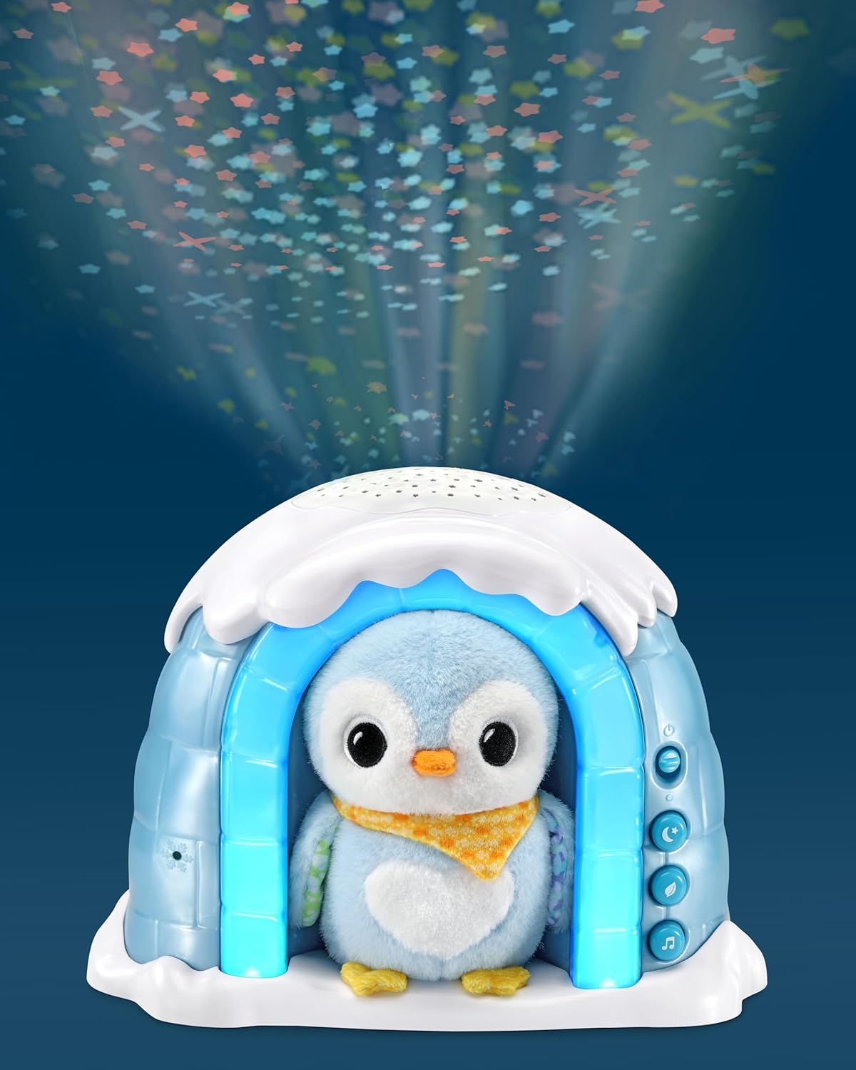 VTech Baby Soothing Starlight Igloo, Proyector de luz relajante con melodías relajantes, sonidos de la naturaleza y ruido blanco, juguete para bebés de 0, 3, 6, 12 meses más, versión en inglés