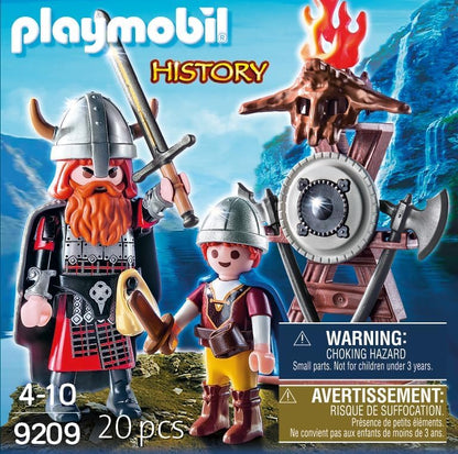 Playmobil 9209 Vikings com ovo de presente de escudo, dramatização divertida e imaginativa, conjuntos adequados para crianças de 4 anos ou mais