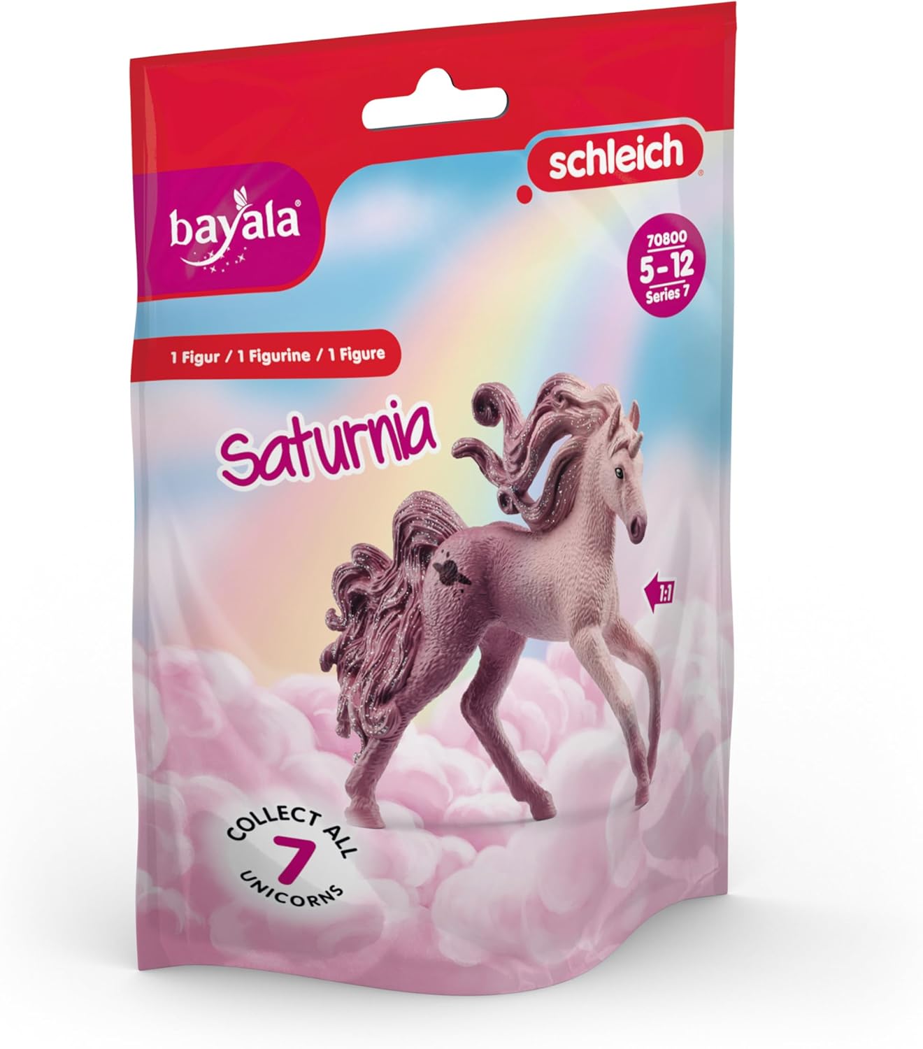 Schleich 70800 Unicórnio colecionável Saturnia, a partir de 5 anos BAYALA - Estatueta, 9 x 8 x 2 cm