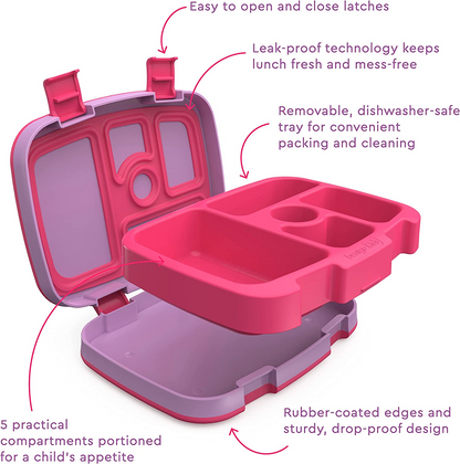 Bentgo lancheira infantil à prova de vazamento, lancheira infantil estilo Bento com 5 compartimentos