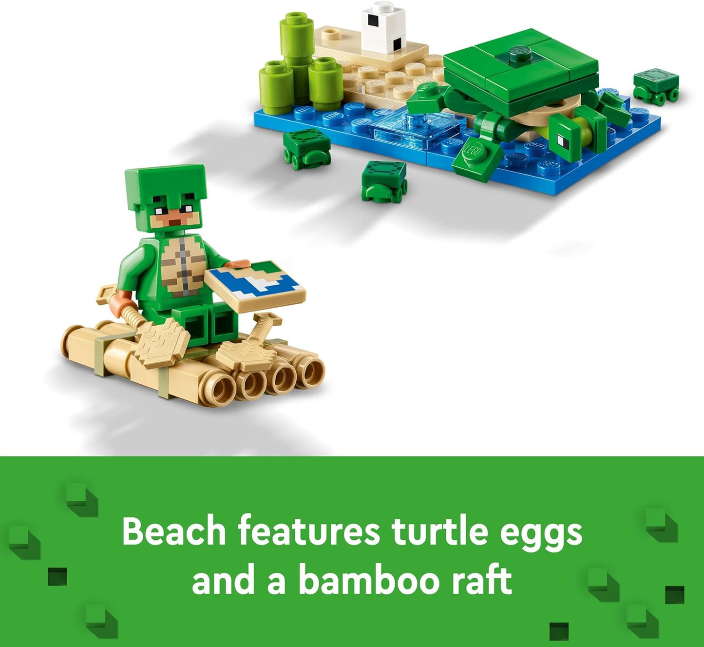 LEGO Brinquedo de cuidado de animais Minecraft The Turtle Beach House para crianças, meninas e meninos com mais de 8 anos de idade, conjunto de construção com personagens e figuras do jogo, presente para jogadores 21254