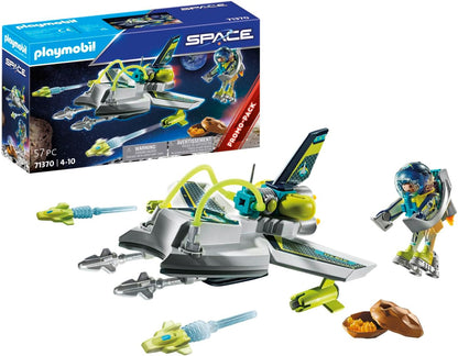 Playmobil  71370 Space Hi-Tech Space Drone, missão no espaço sideral, dramatização divertida e imaginativa, conjuntos de jogos adequados para crianças de 4 anos ou mais