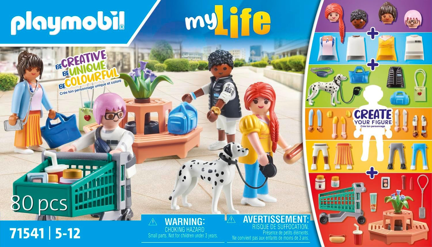 Playmobil Toy Figures Playset MyLife: MyFigures Shopping (80 peças, maiores de 5 anos, unissex)