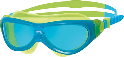 Zoggs Óculos de natação Phantom Junior, óculos de natação com proteção UV, alças de óculos infantis de ajuste rápido, lentes de óculos de natação transparentes sem neblina, óculos de natação para crianças de 6 a 14 anos, colorido, azul/amarelo