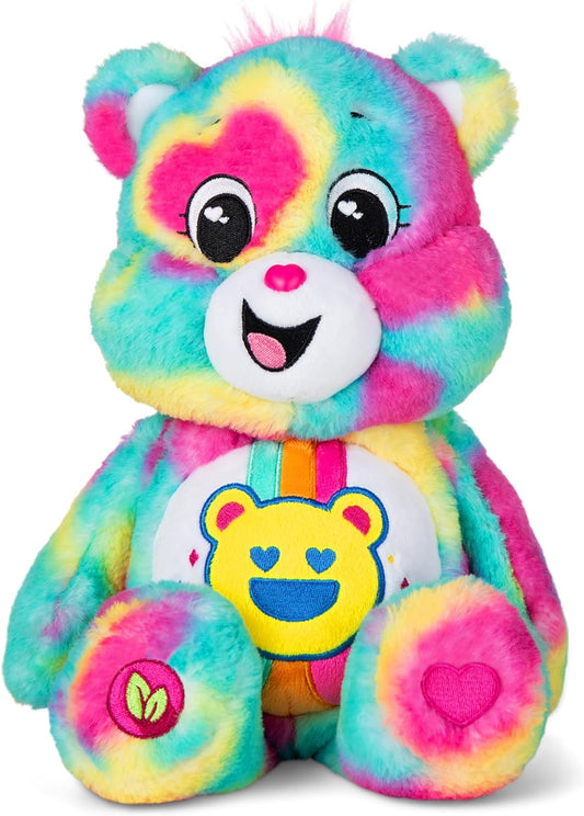 Care Bears, Good Vibes Bear Peluche mediano de 35 cm, ecológico, juguetes de peluche coleccionables para niños, peluches para niñas y niños, lindos ositos de peluche adecuados para niñas y niños de 4 años en adelante, diversión básica 22684