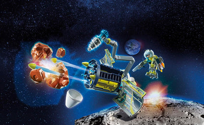 Playmobil Pacote promocional 71369 Space Meteoroid Destroyer, missão no espaço sideral, dramatização divertida e imaginativa, conjunto de jogos adequado para crianças de 4 anos ou mais