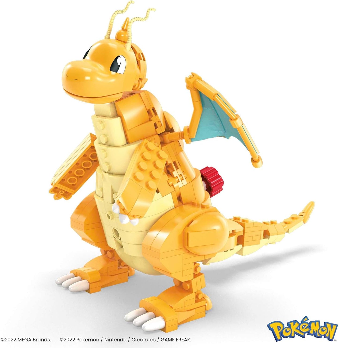 MEGA Brinquedos de construção de bonecos de ação Pokémon para crianças, Dragonite com 387 peças e movimento de bater asas, ideia de presente para maiores de 9 anos, HKT25