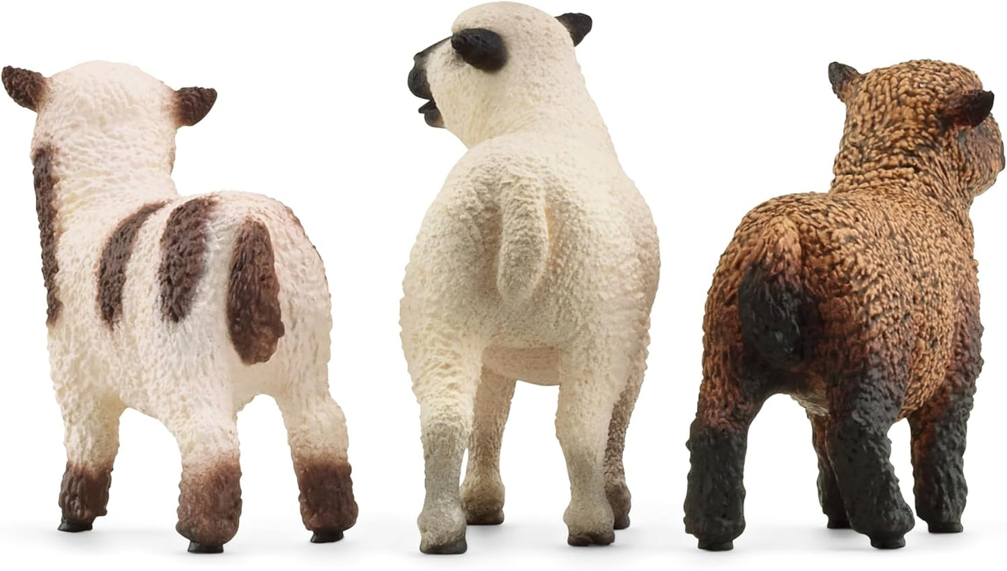 Schleich 42660 FARM WORLD Sheep Friends Figurine para maiores de 3 anos, Preto